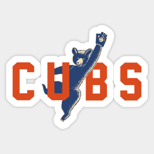 Vintage Chicago Cubs 3 by Buck Tee Sticker